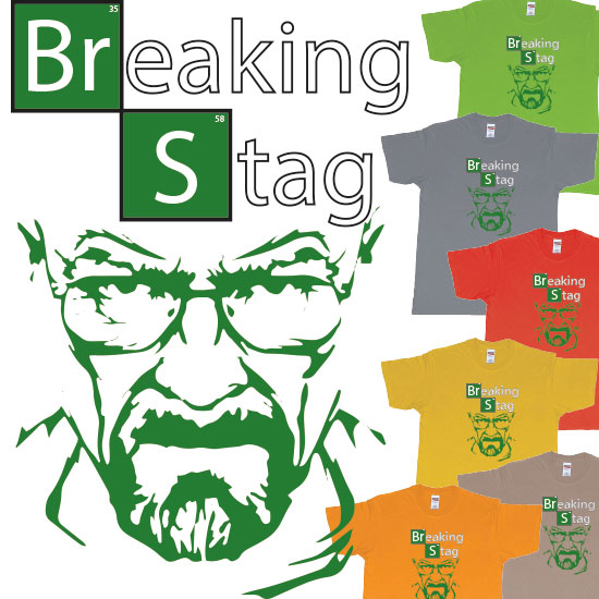 Custom tshirt design Join the Breaking Bad the Stag movement with a custom t shirt choice your own printing text made in Bali