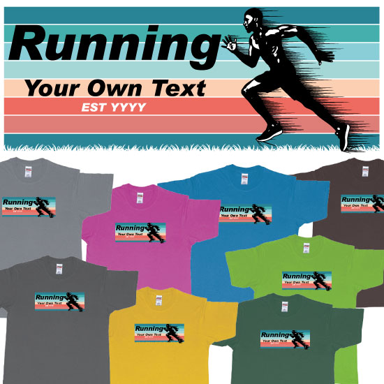Custom tshirt design Running Sportclub Custom tshirt design Bali choice your own printing text made in Bali