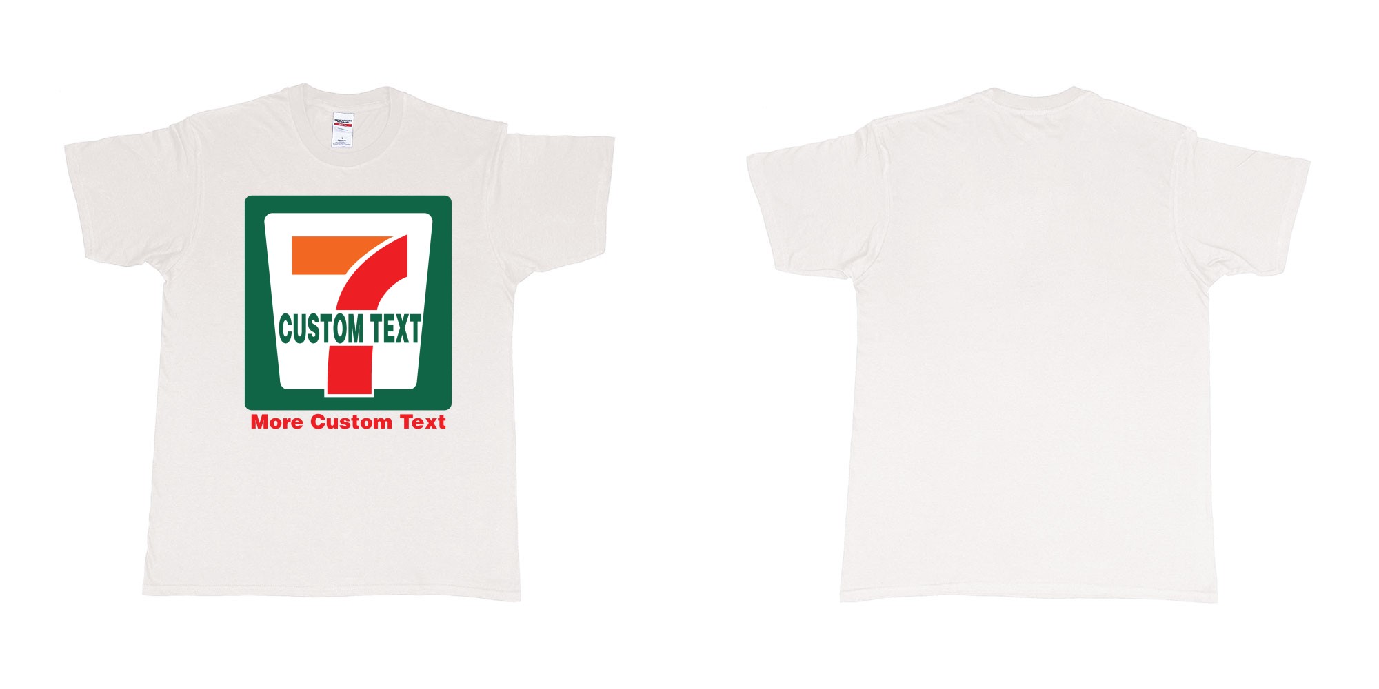 Custom tshirt design  in fabric color white choice your own text made in Bali by The Pirate Way