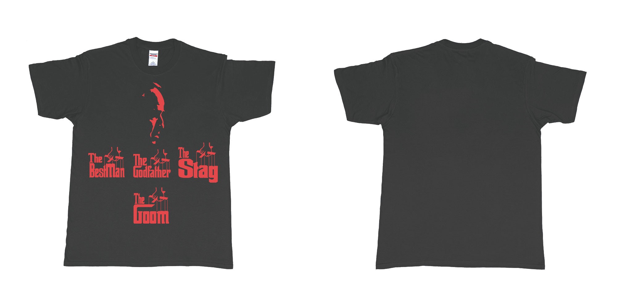 Custom tshirt design  in fabric color black choice your own text made in Bali by The Pirate Way