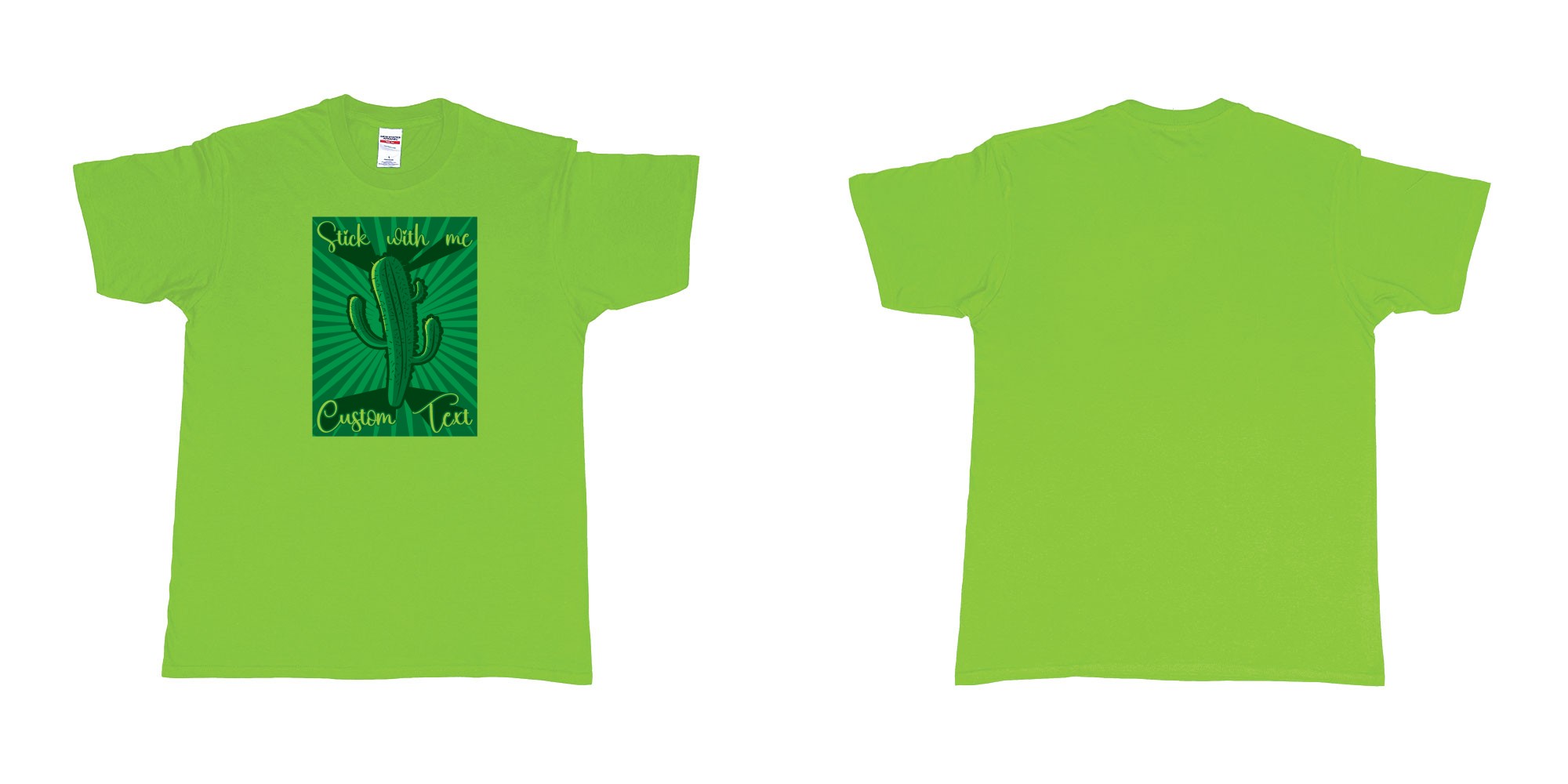 Custom tshirt design  in fabric color lime choice your own text made in Bali by The Pirate Way