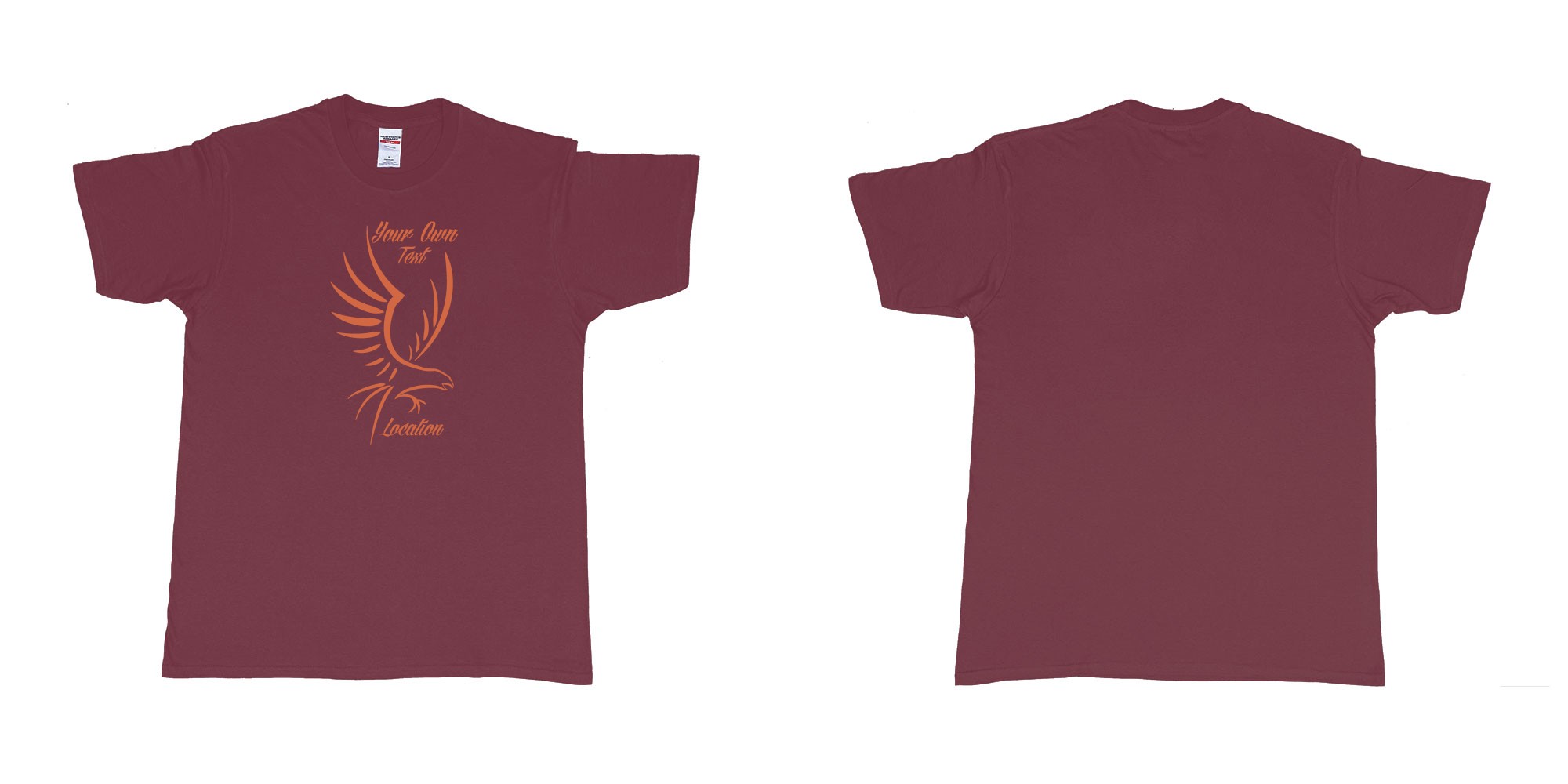 Custom tshirt design  in fabric color marron choice your own text made in Bali by The Pirate Way