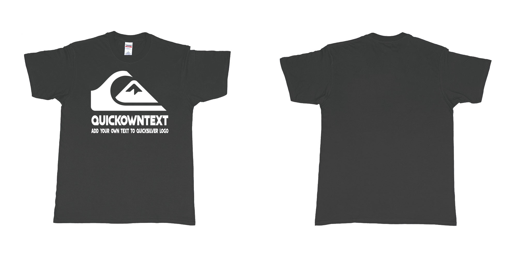 Custom tshirt design  in fabric color black choice your own text made in Bali by The Pirate Way