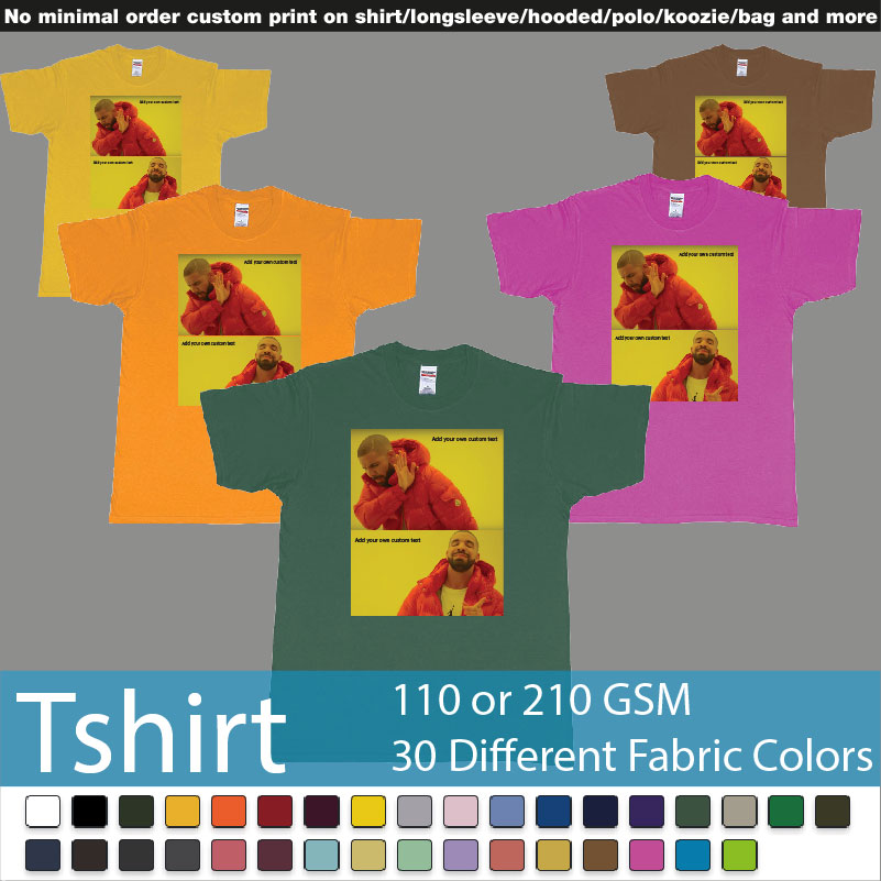 Drake Hotline Bling Custom Things You Like Love Hate Dont Want Roundneck Tshirt Samples On Demand Printing Bali