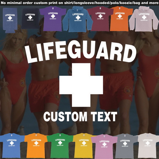 Lifeguard Bali Australia Tshirt Custom Text