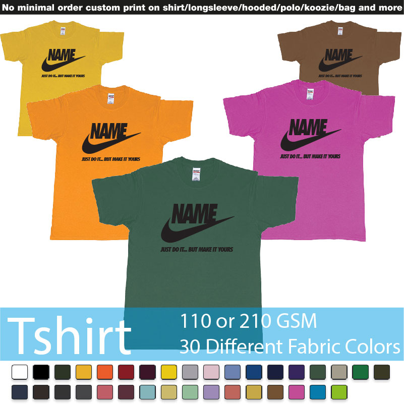 Nike Just Do It But Make Yours Own Custom Text Bali Roundneck Tshirt Samples On Demand Printing Bali