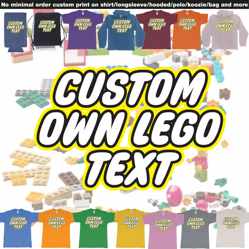 Own Custom Lego Font Text Tshirt Printing Bali 02 Overview Design Samples