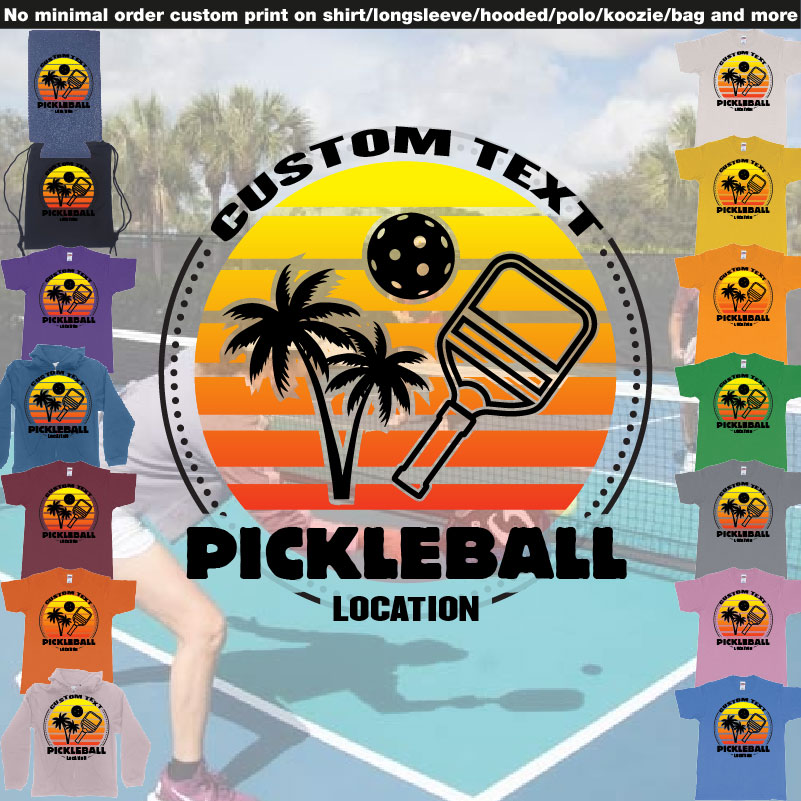 Pickleball Sunset Club Team Own Custom Design Print Bali Print 01 Overview Design Garments