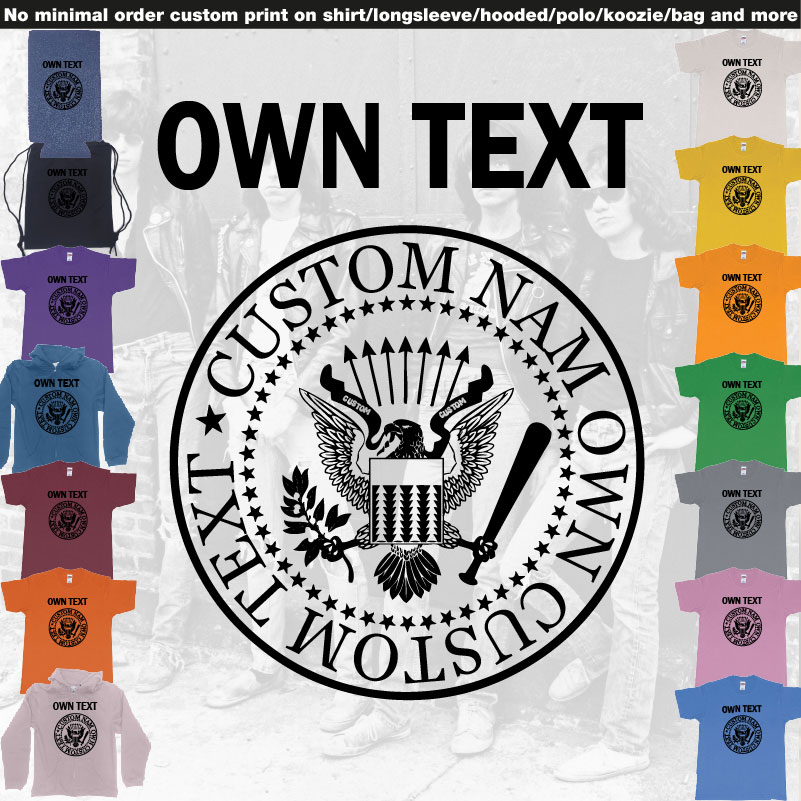 Ramones Eagle Logo Custom Own Text Names 01 Overview Design Garments