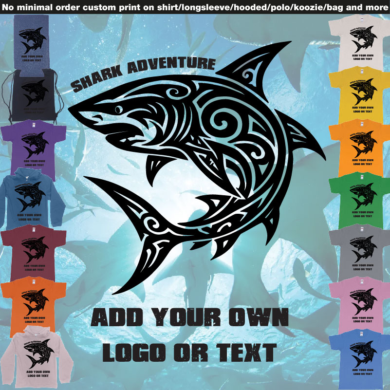 Shark Tribal Add Own Logo Or Text Bali Tshirt Design 01 Overview Design Garments