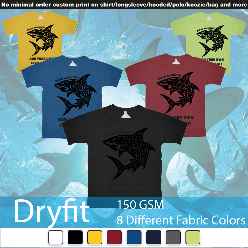 Shark Tribal Add Own Logo Or Text Bali Tshirt Design Dryfit Tshirts Samples On Demand Printing Bali