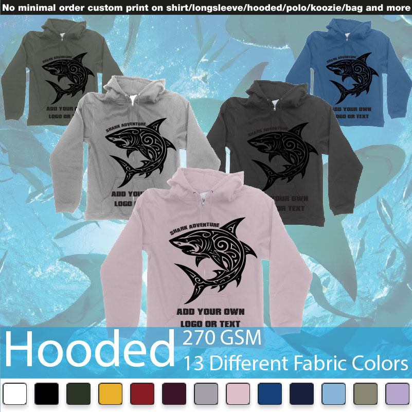 Shark Tribal Add Own Logo Or Text Bali Tshirt Design Hooded Samples On Demand Printing Bali