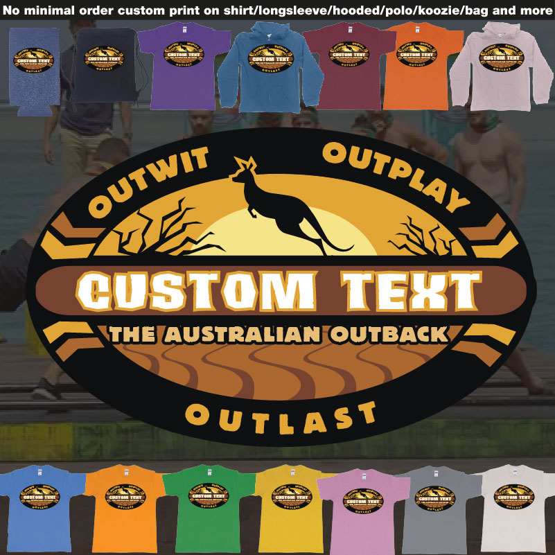 The Australian Outback Survivor Outwit Outplay Logo All Own Custom Text Print Bali 02 Overview Design Samples