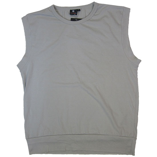 (T06S) Sleeveless BigRib in Fabric Color (2008) Fog in (210 GSM, 100% Cotton) Fabric ColorsStandard fabric for men shirtsFabric Specification100% Cotton210 Grams Per Square MeterPreshrunk materialThe fabric is preshrunk, but depending on the way you wash, the fabric might still have up to 2% of shrinkage more.